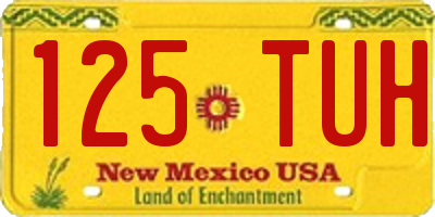 NM license plate 125TUH