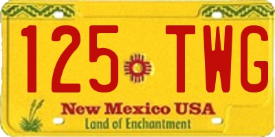 NM license plate 125TWG