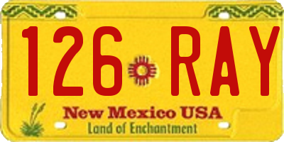 NM license plate 126RAY