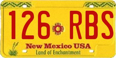 NM license plate 126RBS