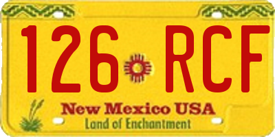 NM license plate 126RCF