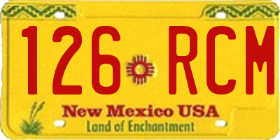 NM license plate 126RCM