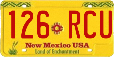 NM license plate 126RCU