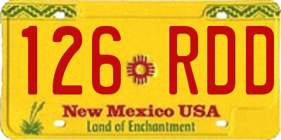NM license plate 126RDD