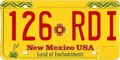 NM license plate 126RDI