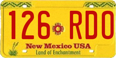 NM license plate 126RDO