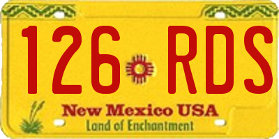 NM license plate 126RDS