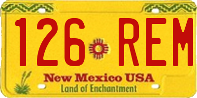 NM license plate 126REM