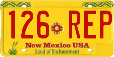 NM license plate 126REP