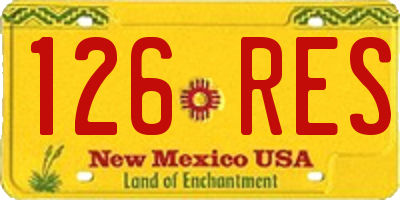 NM license plate 126RES