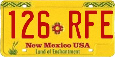 NM license plate 126RFE