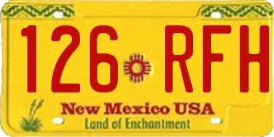 NM license plate 126RFH