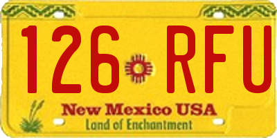 NM license plate 126RFU