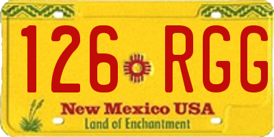 NM license plate 126RGG