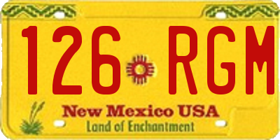 NM license plate 126RGM
