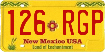 NM license plate 126RGP