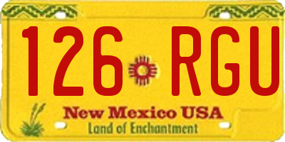 NM license plate 126RGU