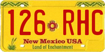 NM license plate 126RHC