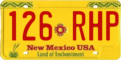 NM license plate 126RHP