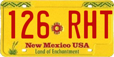 NM license plate 126RHT