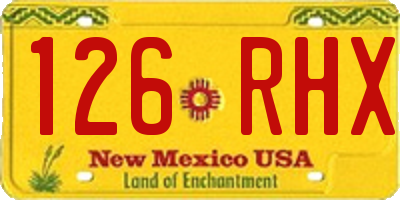 NM license plate 126RHX