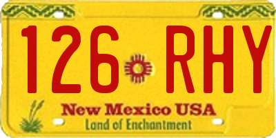 NM license plate 126RHY
