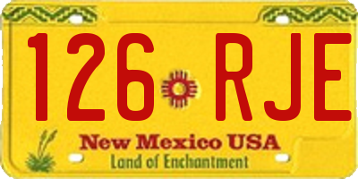 NM license plate 126RJE