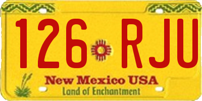 NM license plate 126RJU