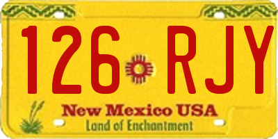 NM license plate 126RJY