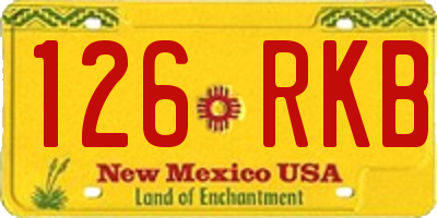 NM license plate 126RKB