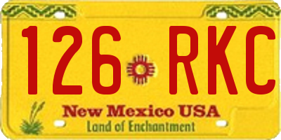 NM license plate 126RKC