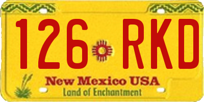 NM license plate 126RKD