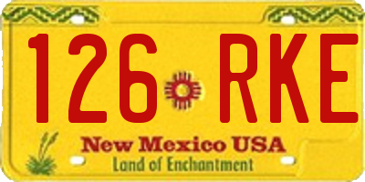 NM license plate 126RKE