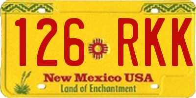 NM license plate 126RKK