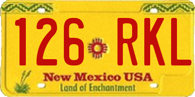 NM license plate 126RKL