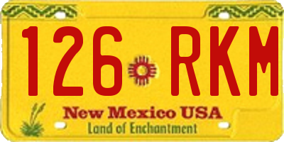 NM license plate 126RKM