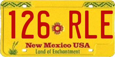 NM license plate 126RLE