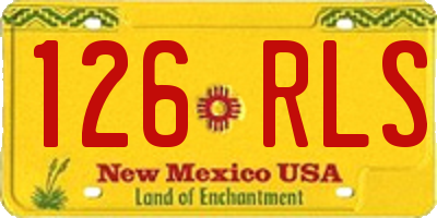 NM license plate 126RLS