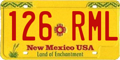 NM license plate 126RML