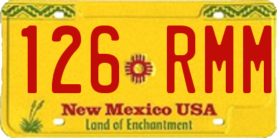 NM license plate 126RMM