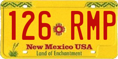 NM license plate 126RMP
