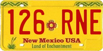 NM license plate 126RNE