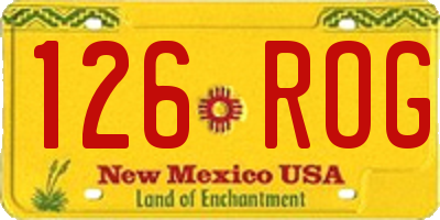 NM license plate 126ROG