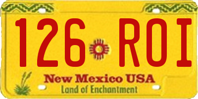 NM license plate 126ROI