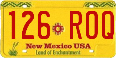 NM license plate 126ROQ