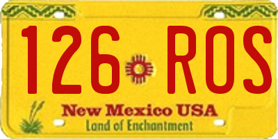NM license plate 126ROS