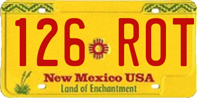 NM license plate 126ROT