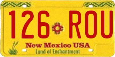 NM license plate 126ROU