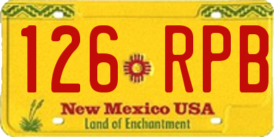 NM license plate 126RPB