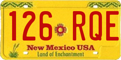 NM license plate 126RQE